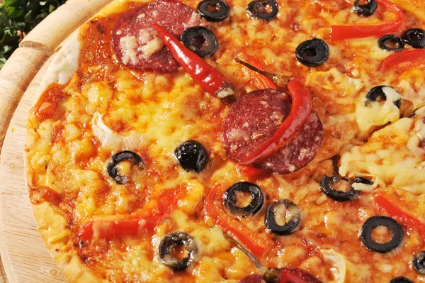 Pizza with cheese Stock Photo