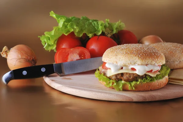 Бутерброд з котлета Ліцензійні Стокові Зображення