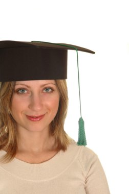 Young girl with bachelor cap clipart