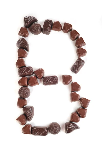 초콜릿에서 편지 — 스톡 사진