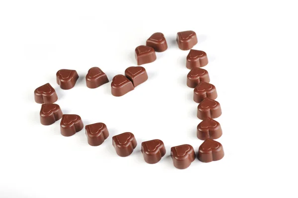 Serce z czekolady — Zdjęcie stockowe