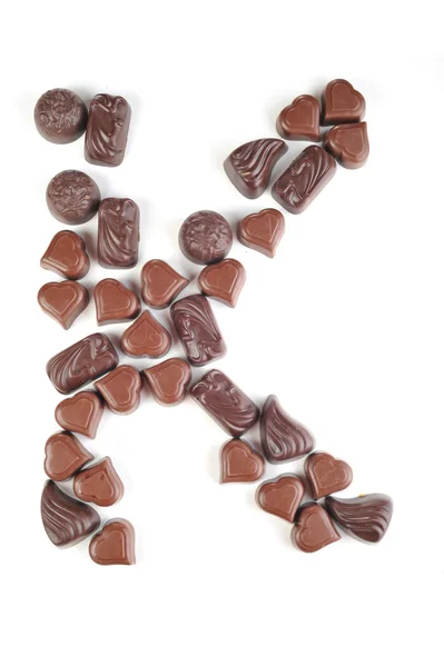 Письмо из шоколада — стоковое фото