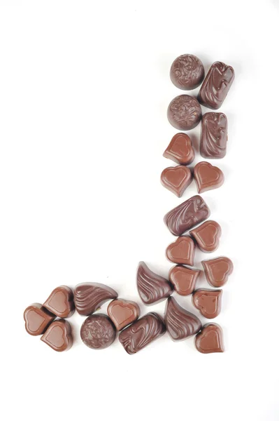 Carta de chocolates —  Fotos de Stock