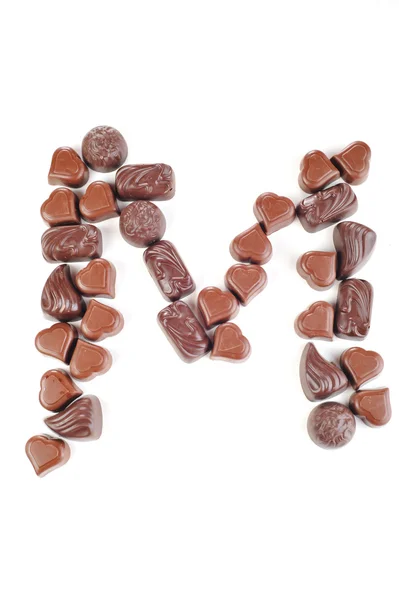 Carta de chocolates — Fotografia de Stock