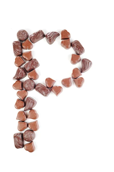 Lettera dei cioccolatini — Foto Stock
