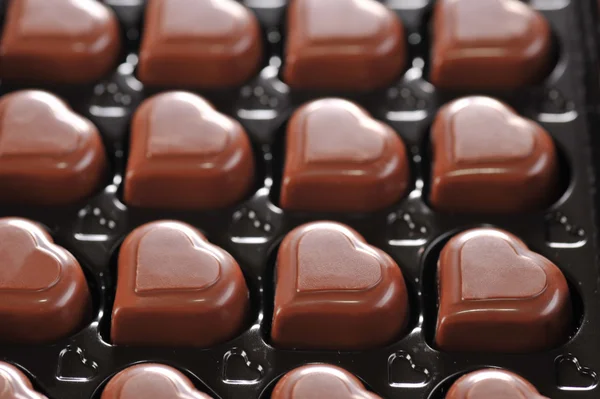 Chocolate na caixa — Fotografia de Stock