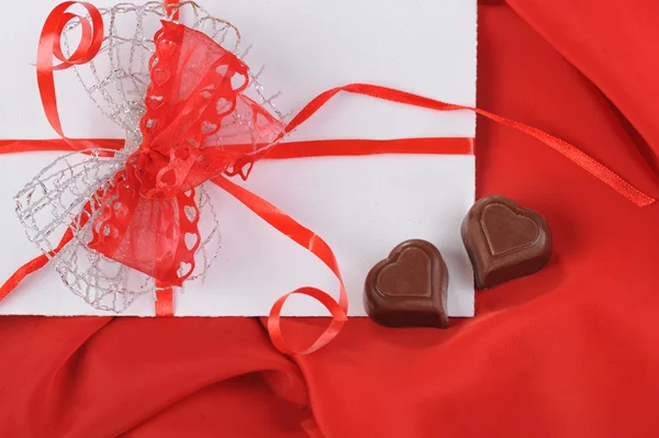 Choklad och brev — Stockfoto