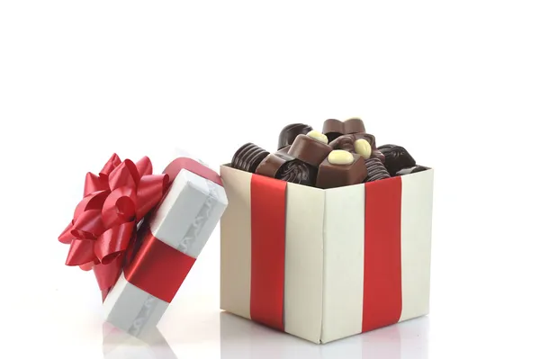 Různé čokolády v poli — Stock fotografie