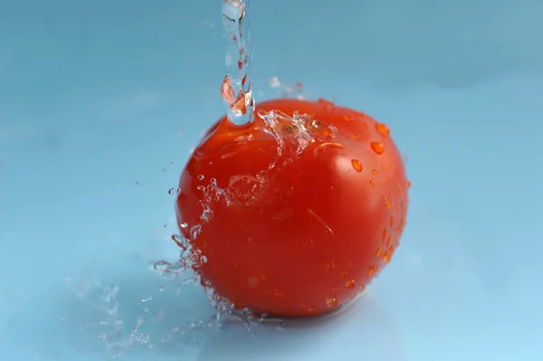 stock image Tomato and water splashes