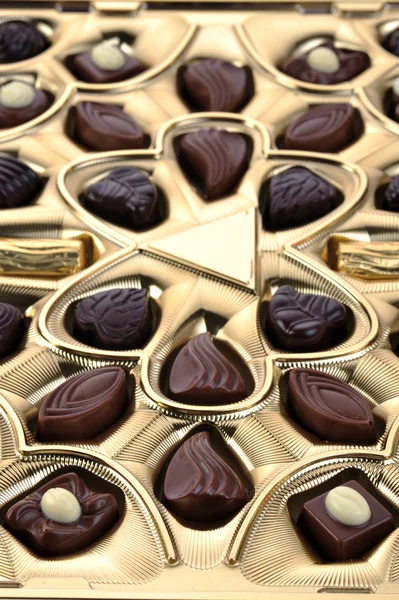 Διαφορετικές σοκολάτα στο πλαίσιο — Φωτογραφία Αρχείου