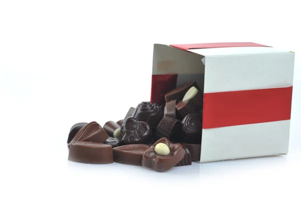 Cioccolato diverso in scatola — Foto Stock