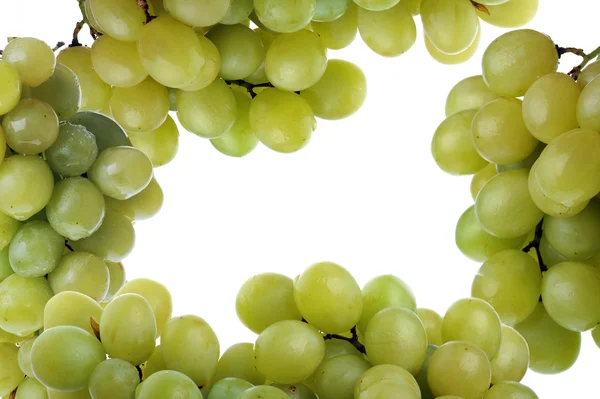 Marco hecho de uvas frescas y sabrosas —  Fotos de Stock