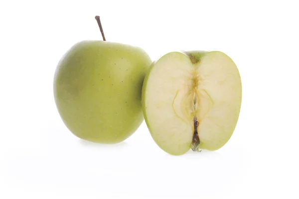 Due metà di mela matura — Foto Stock