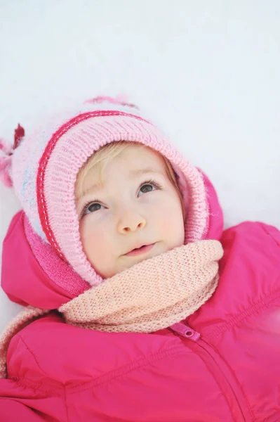 Bambina in inverno parka — Foto Stock
