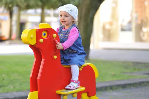 Small girl having fun — Stock Photo, Image