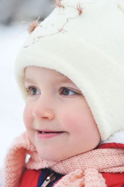 Kış parka, küçük kız — Stok fotoğraf