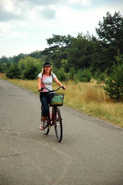 stock image Girl relax biking