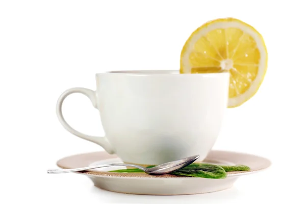 Taza de té con limón — Foto de Stock