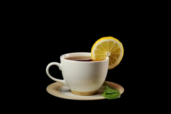 Kop te med citron - Stock-foto