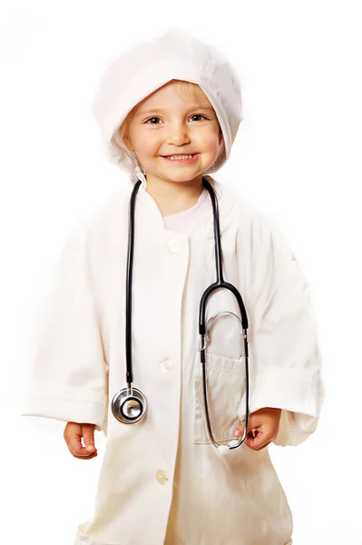 Beautiful girl playing doctor Stock Picture