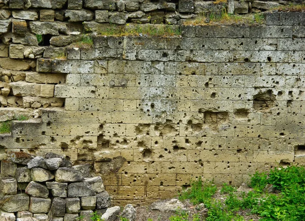 stock image Traces of bullets on wall