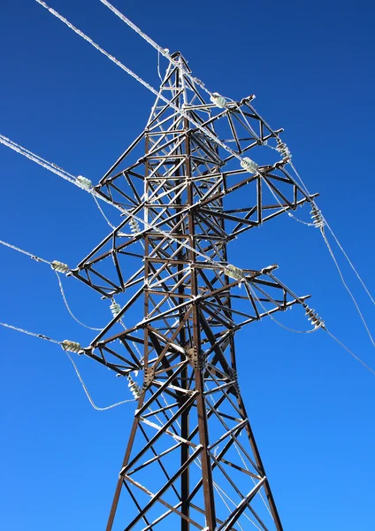 stock image High voltage line in snow