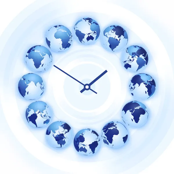 Zegar czasu światowego — Zdjęcie stockowe