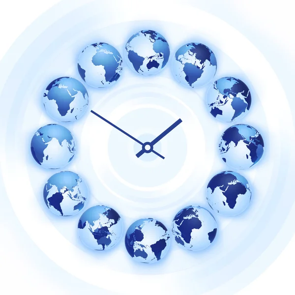 De klok van de tijd van de wereld — Stockfoto