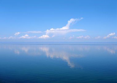 Cloud like plane, lake Baikal, Russia clipart