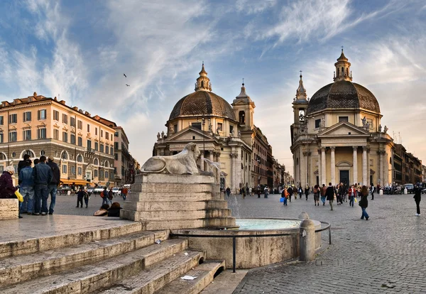 Piazza del popolo, Romové — Stock fotografie
