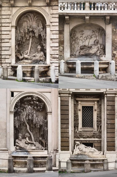 Quattro fontane angolari — Foto Stock