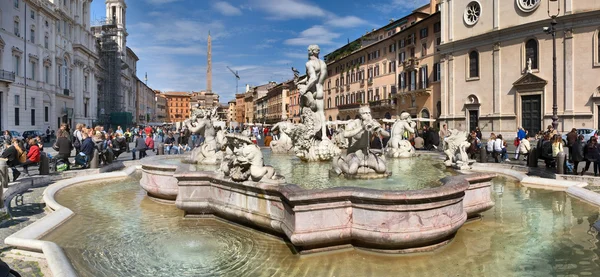 Fonte, Piazza Navona, Roma, Itália — Fotografia de Stock