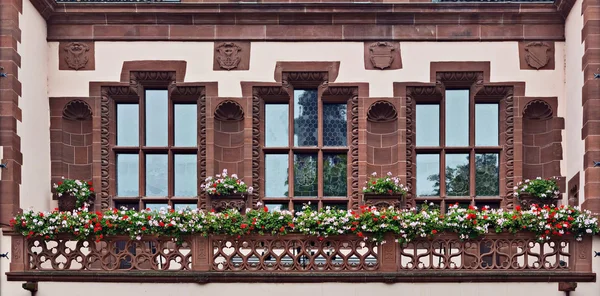 フライブルクの windows — ストック写真