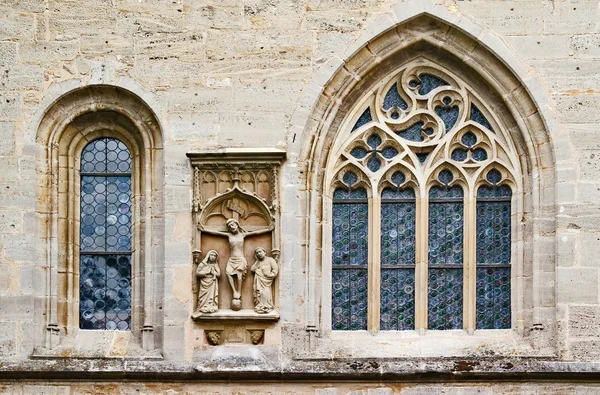 Rothenburg церковні вікна — стокове фото