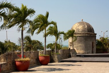 Colonial Wall of Cartagena de Indias. clipart