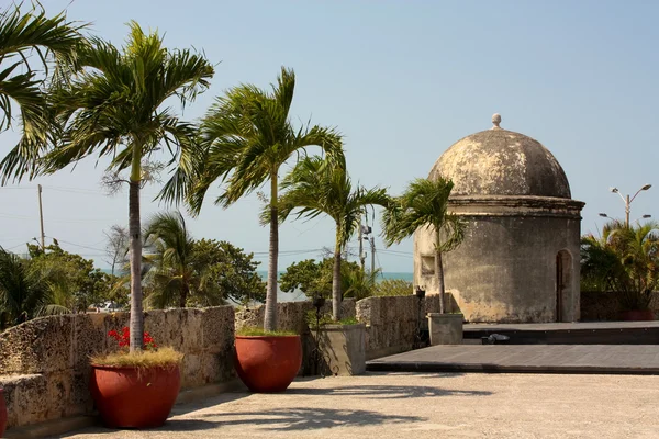 stock image Colonial Wall of Cartagena de Indias.