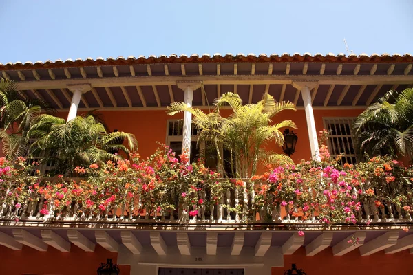 Detail of a colonial house. Cartagena — Stock Photo, Image