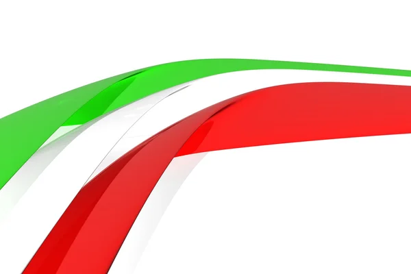 Abstrakte 3d italienische Flagge — Stockfoto