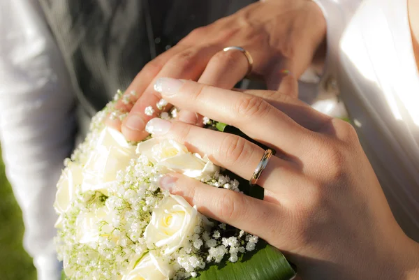 Just married hands