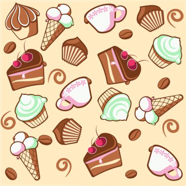 Coffee dessert clipart