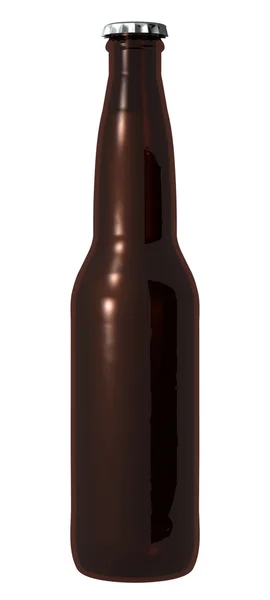 Hnědá pivní láhev — Stock fotografie