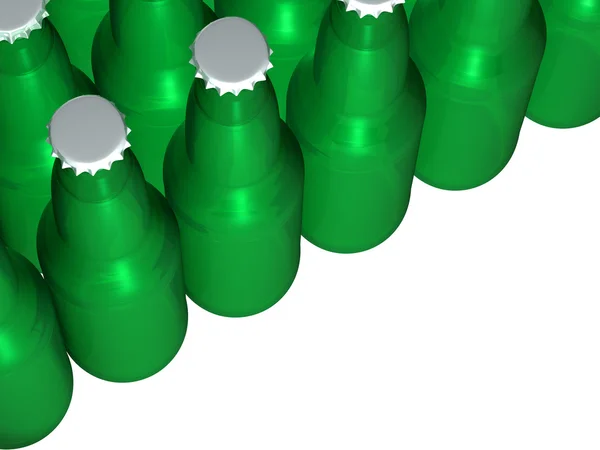 Green Beer Bottles — Stock Photo, Image