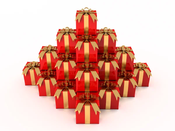 Pile of Presents from above — Stock Photo, Image