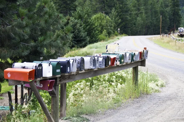Satır posta kutuları — Stok fotoğraf