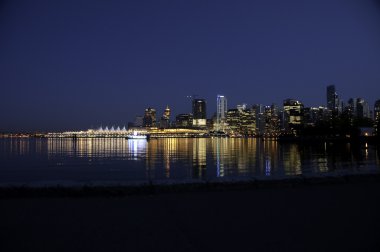 New Vancouver Night Skyline clipart