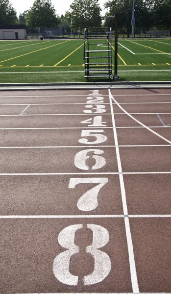 One to eight running lanes — Stock Photo, Image