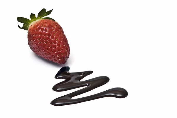 Fresa con chocolate. — Foto de Stock