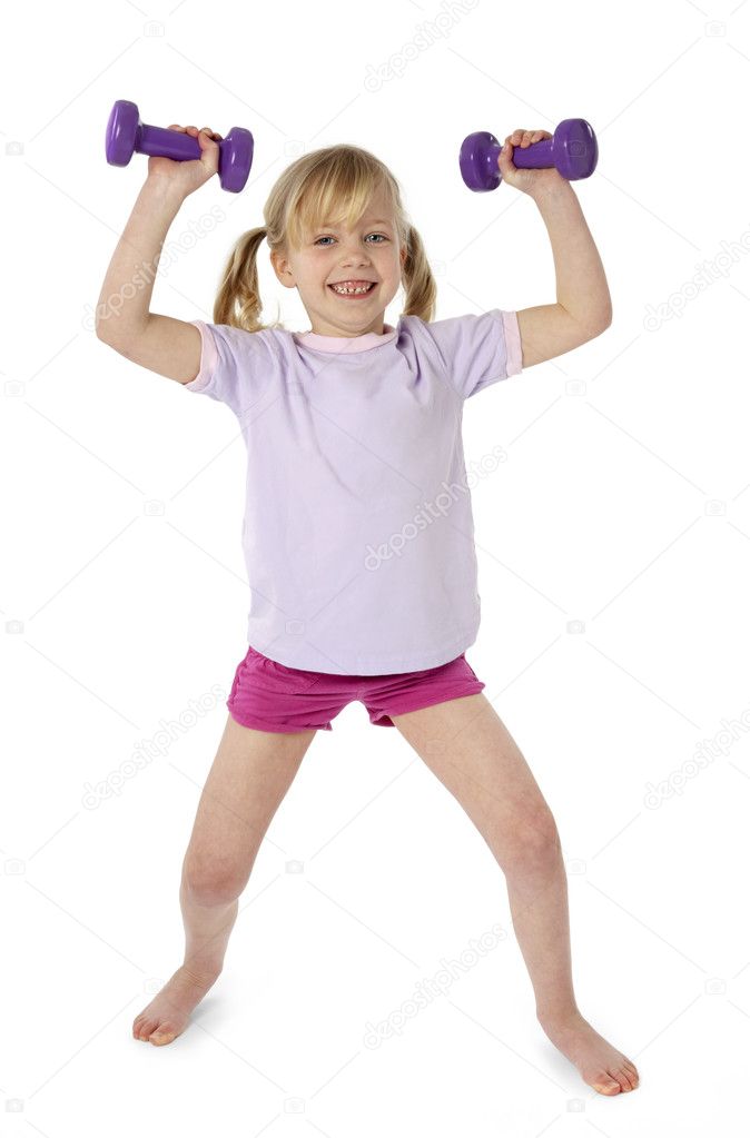 Female Child Exercising