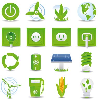 yeşil enerji Icon set