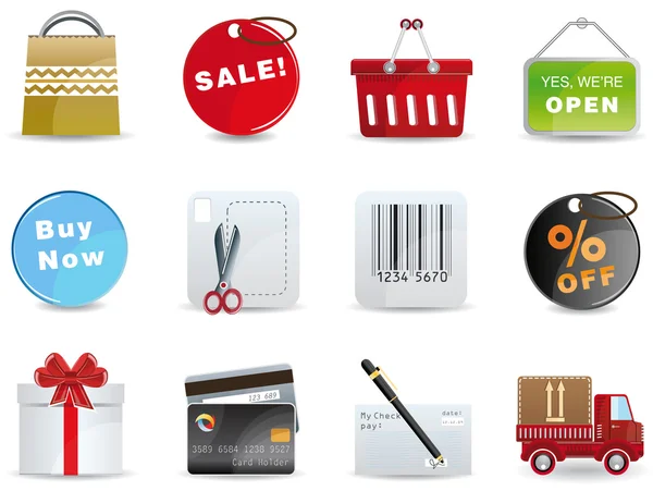 Alışveriş Icon set — Stok Vektör